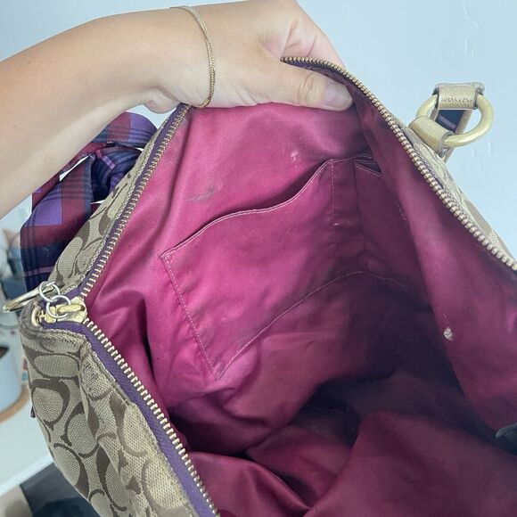 Coach Poppy Tartan Plaid Glam 15882 Shoulder Handbag Tote - RARE y2k grunge - Picture 11 of 16